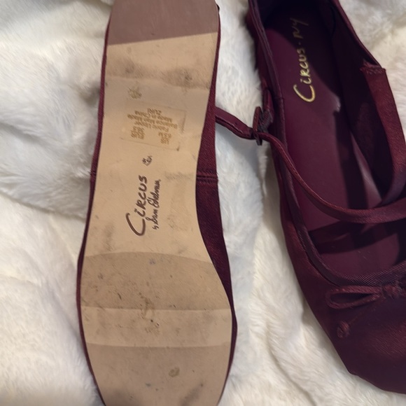 Circus by Sam Edelman Red Flats with Criss-Cross Ribbon Ties - Picture 6 of 6